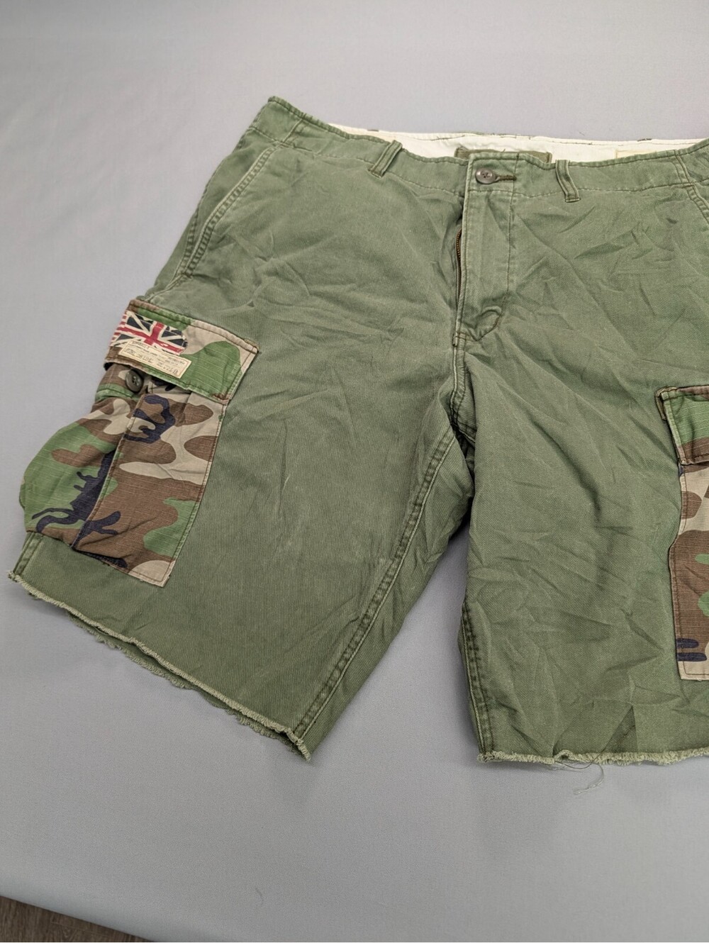 Ralph Lauren Denim & Supply Men 36 Camo Patch Cargo Shorts